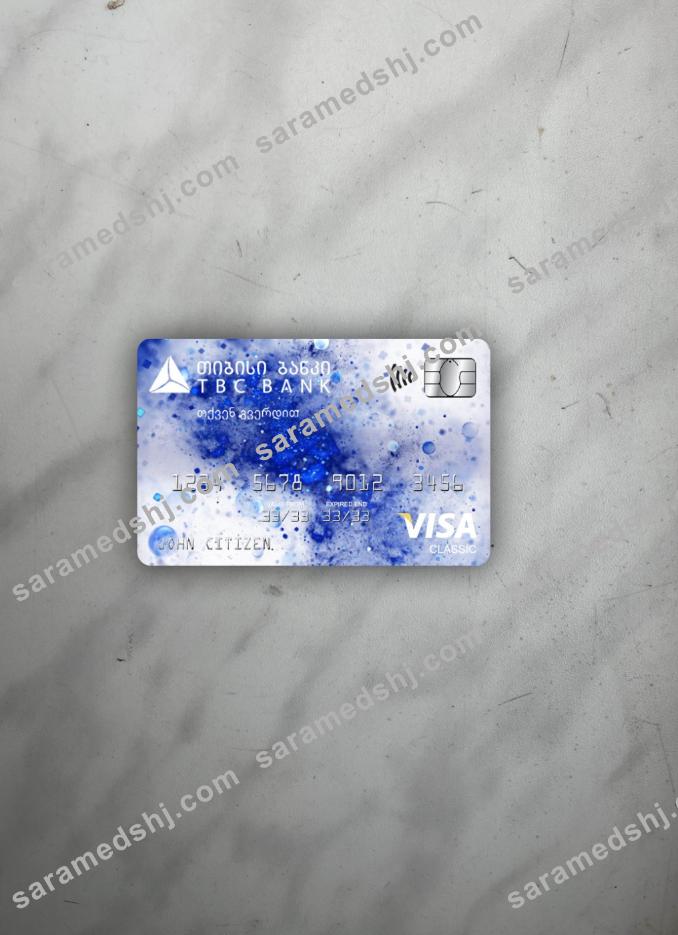 Georgia TBC bank visa classic card photolook front